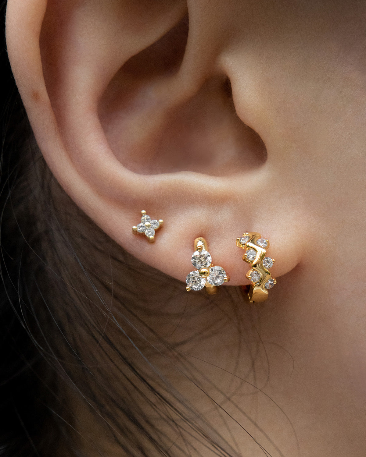 Buy Estele Gold Plated Radiance Stud Combo Earrings Set for Girls and Women  Online